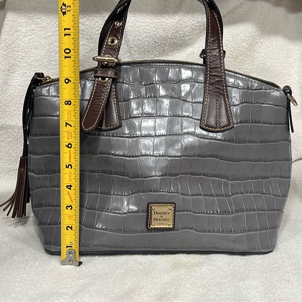 Dooney and Bourke Leather Croc Embossed Domed Satchel, J16666037 - Picture 16 of 16